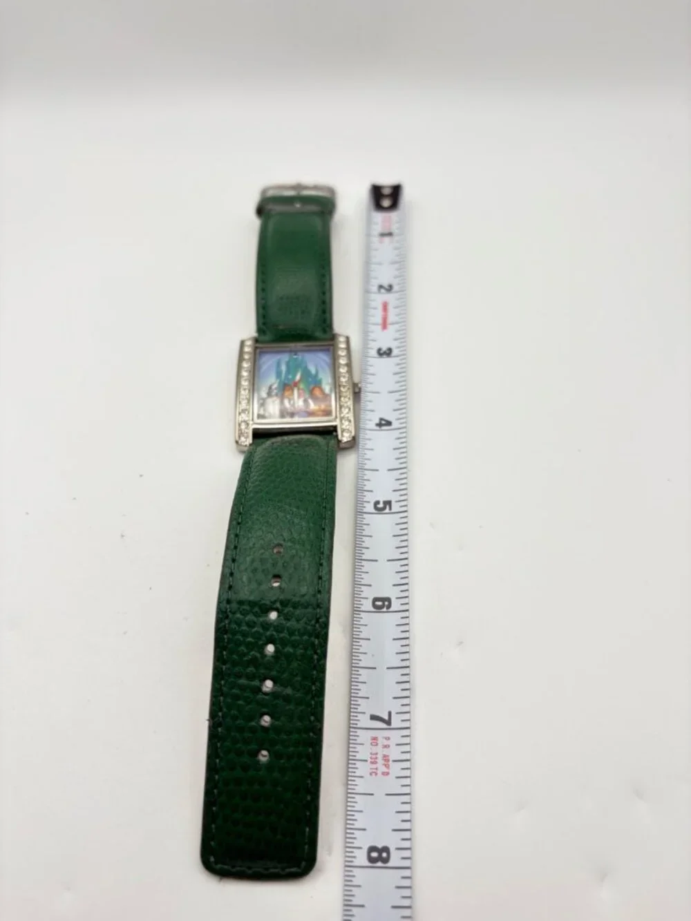 The Wizard of Oz Wristwatch Rhinestone Emerald City Green Leather Strap Watch